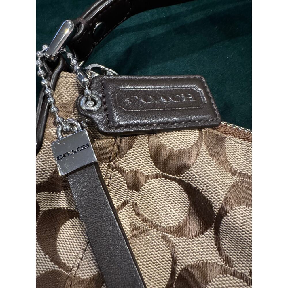 Coach Signature Canvas & Embossed Leather Shoulder Bag F32081 - Picture 4 of 6